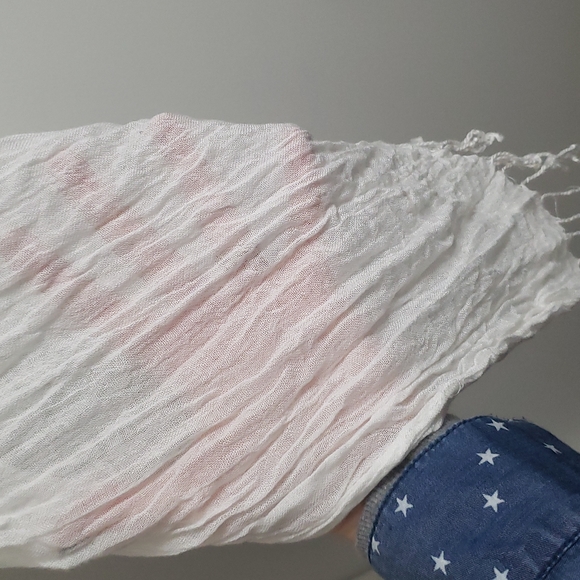 White pashmina scarf - Picture 3 of 4